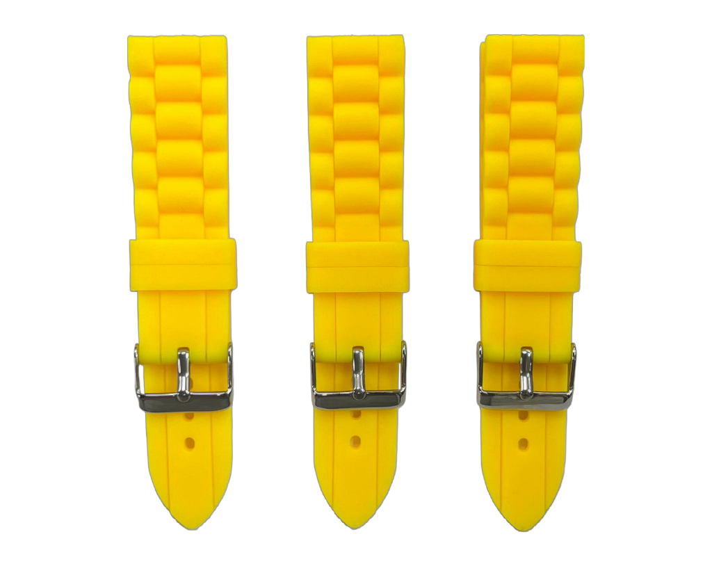 Premium Quality Soft Silicone Rubber Textured Sport Watch Band 20mm-24mm