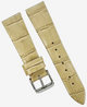 New Watch Band BEIGE Genuine Leather Alligator Grain (Flat, Short) 16 MM