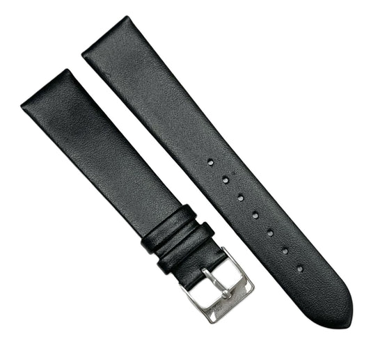 Genuine Leather Fine-Grained Black MOVADO Replacement Band, 14-22 MM, Regular