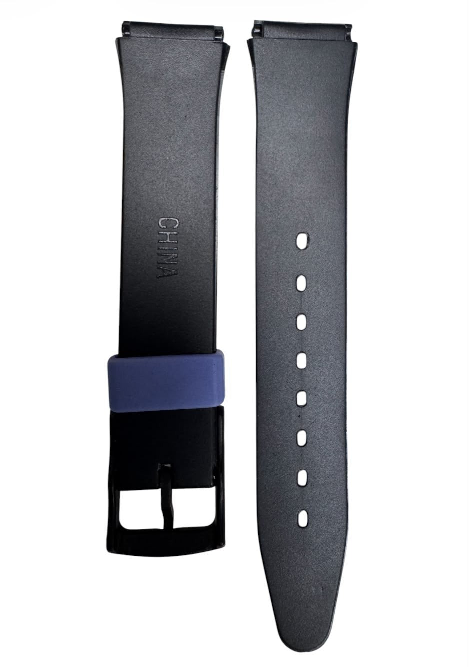 18MM PVC PLASTIC WATCH BAND PAW PRINT DESIGN BLACK & BLUE COLOR
