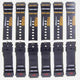 Lot of 6 Watch Bands 20MM PVC Black  fit Casio, Timex and Other Watches 1118