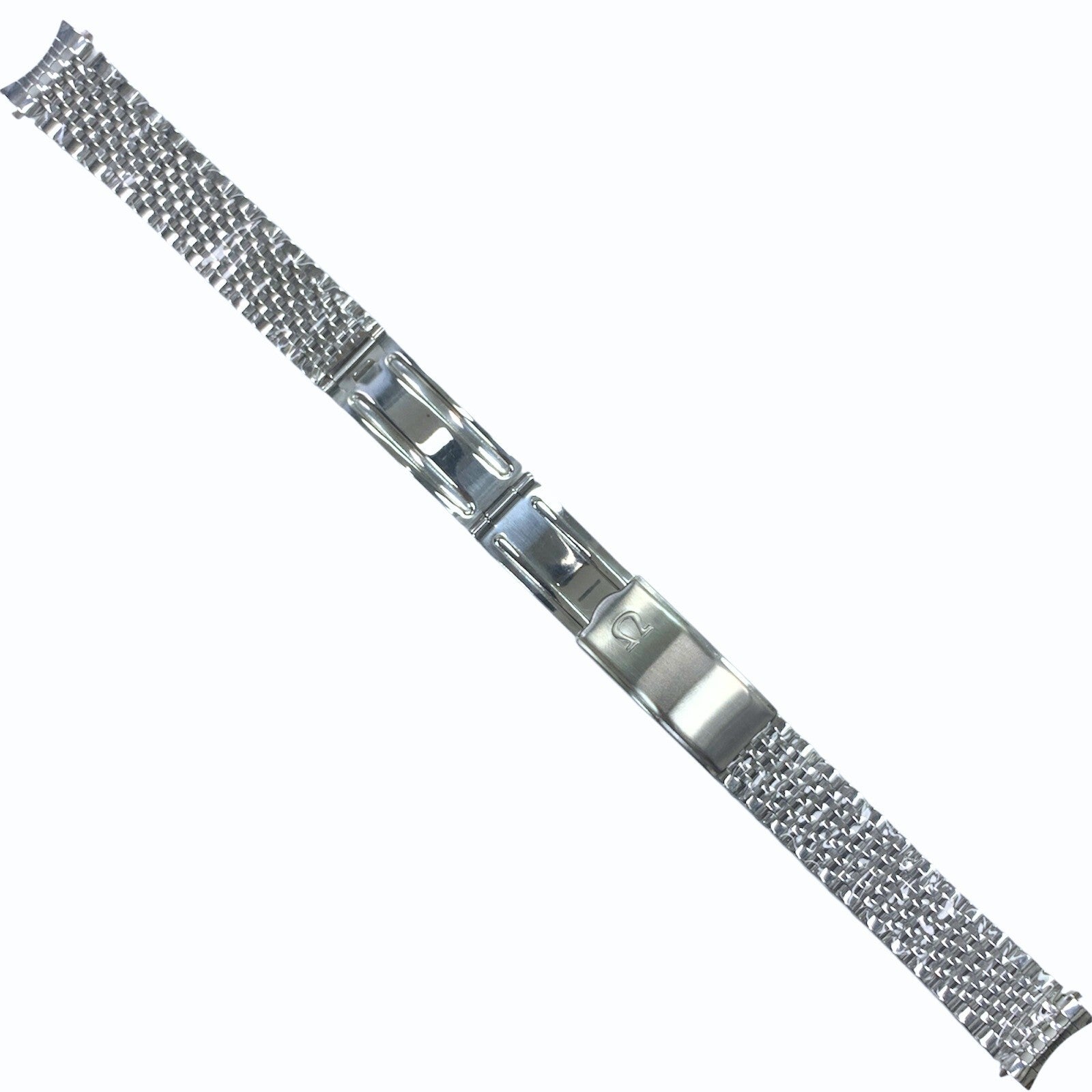 High-Quality OMEGA 1502 S.Steel Watch Band Bracelet-18,19,20mm-Curved End