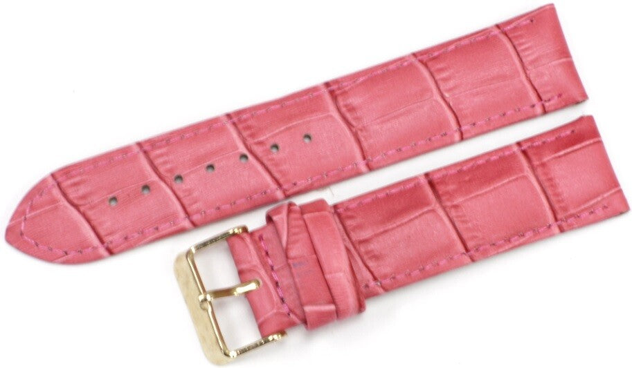 Watch Band Italian Genuine Leather  20MM and 22MM Pink Padded(Excellent Quality)