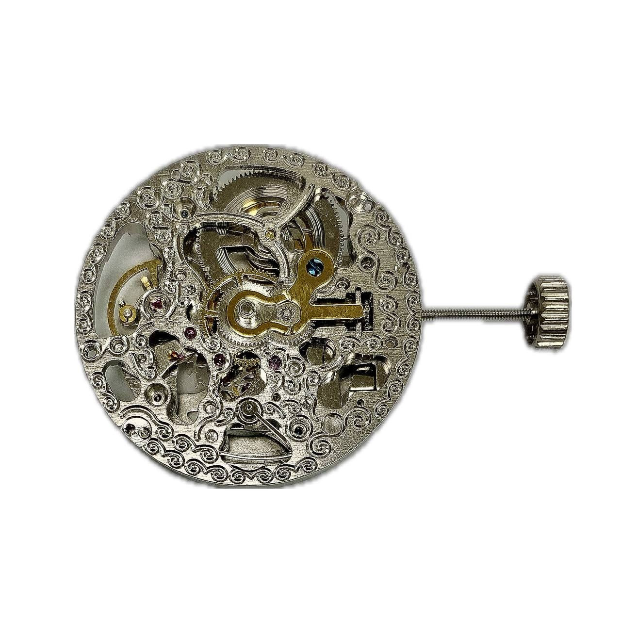 Automatic Skeleton Watch Movement 2691, 2Hands, small second Hand at 6:00