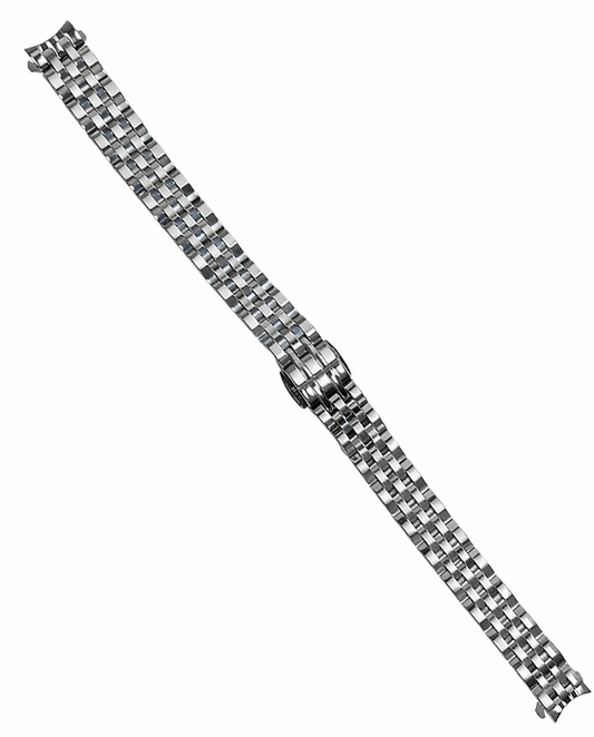 Top Quailty,Stainless steel silver-tone Curved end Band for Highend Watches-11mm