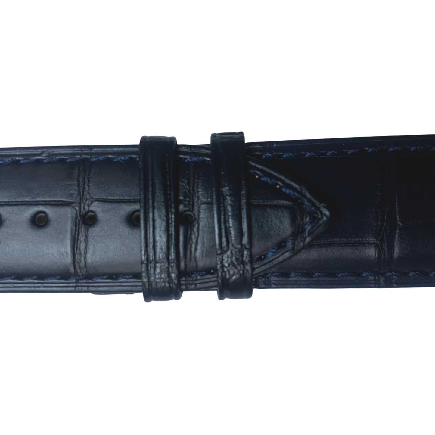 Luxury Genuine Alligator Leather Blue Leather Watch Band Strap – Multiple Sizes