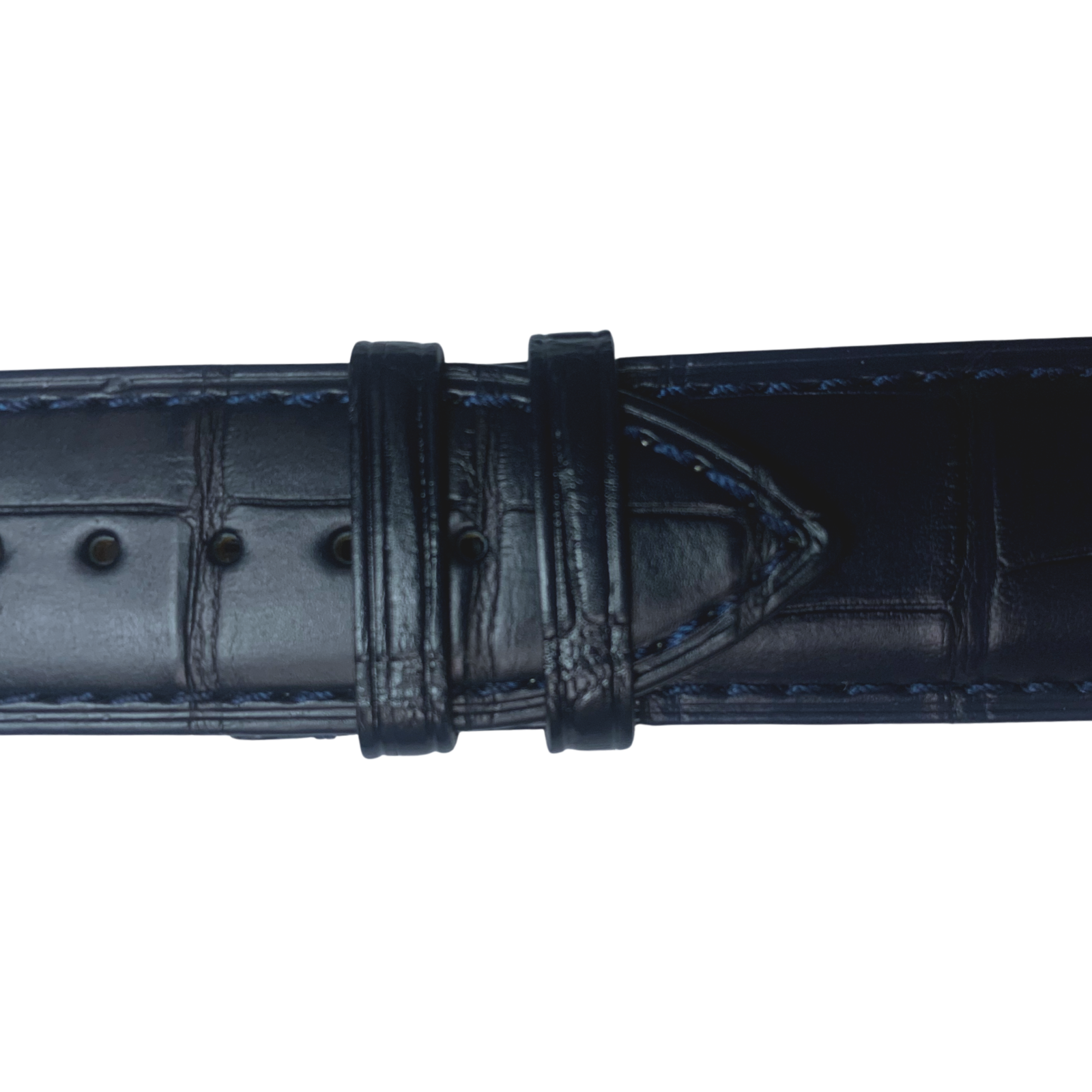 Luxury Genuine Alligator Leather Blue Leather Watch Band Strap – Multiple Sizes