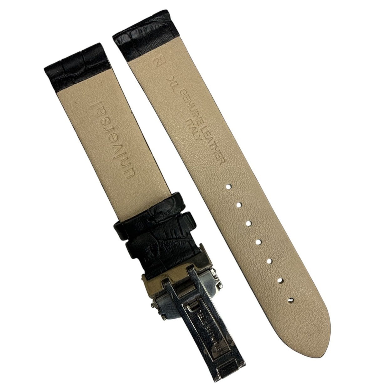 18MM LEATHER STRAP BAND FOR LONGINES WATCH DEPLOYMENT BUCKLE