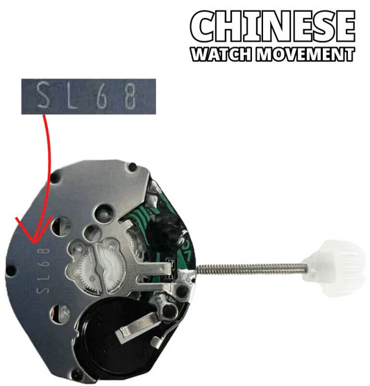 Chinese Quartz SUNON SL68 Watch Movement Overall Height 4.8mm