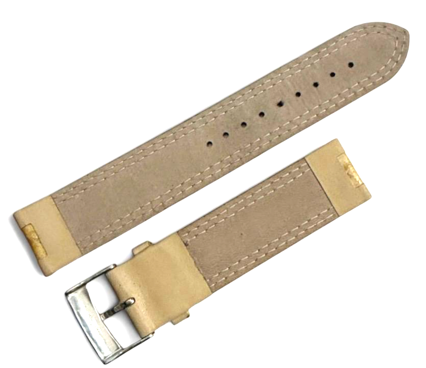 Watch Band Leather Strap Snake Print Yellow color - 20mm