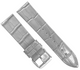 Best Quality,Watch Band Short 20MM Genuine Leather Gray Alligator Grain Flat