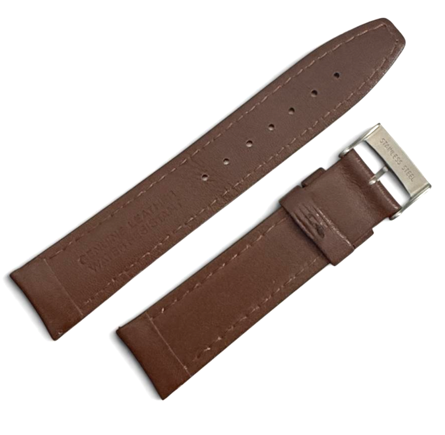 20mm Genuine Leather Watch Strap Band -Brown Color