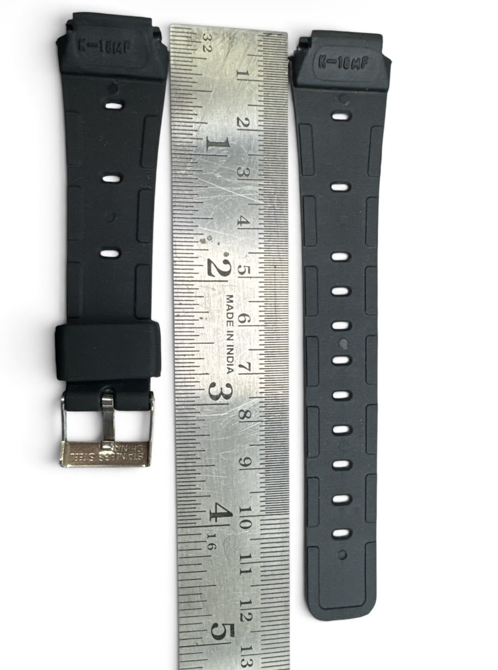 5PC 18MM PVC Rubber Classic Black Watch Band fit Casio G-Shock and Other ``