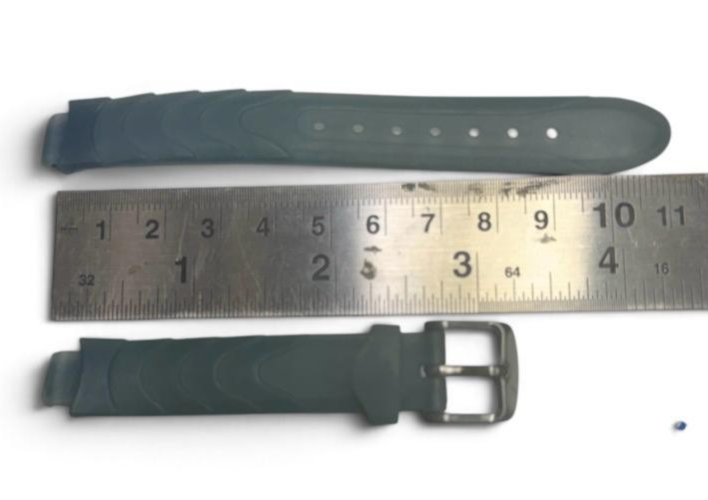 PVC PLASTIC RUBBER WATCH BAND BLUE COLOR DESIGN