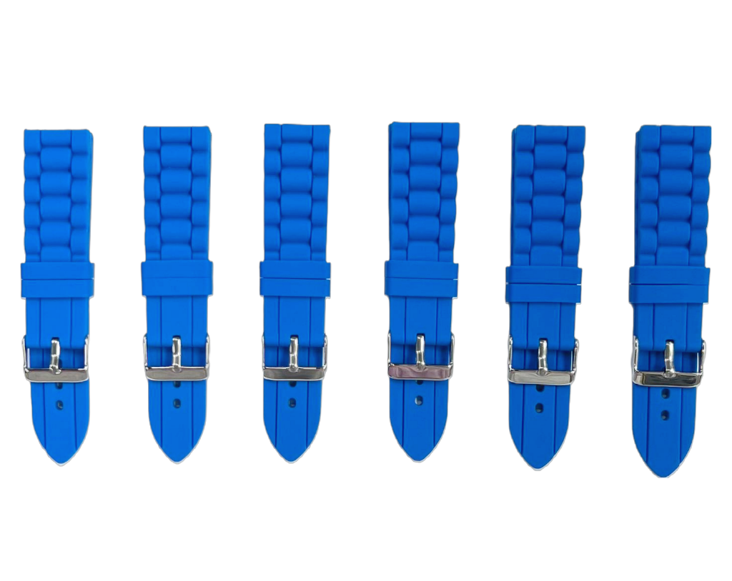 Premium Quality Soft Silicone Rubber Textured Sport Watch Band 22mm-24mm