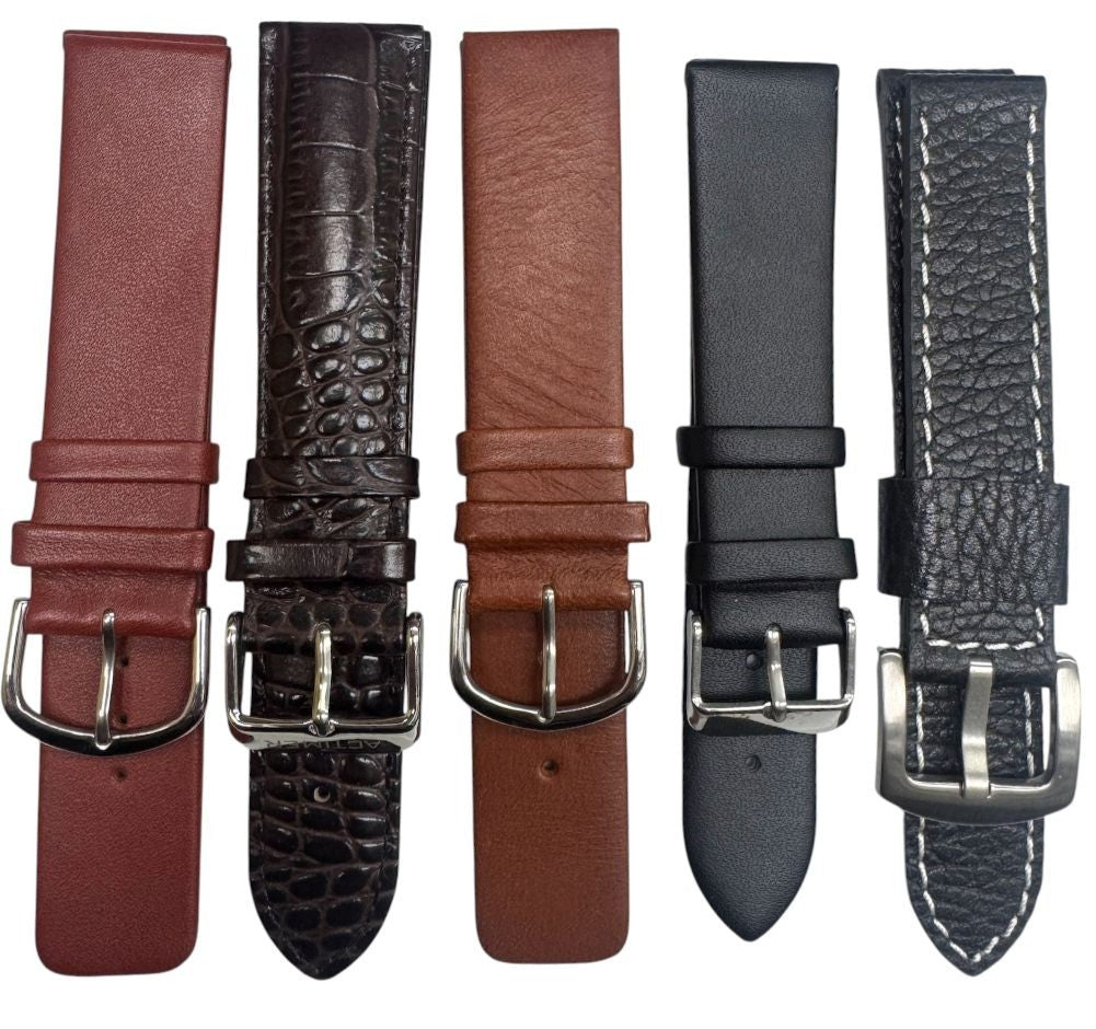 LOT OF 10 WATCH BANDS MIX SIZE STYLE AND COLORS 14-26mm