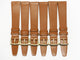 Lot of 6pc.Watch Bands Tan Genuine Leather Plain Flat 18mm( Super Quality)