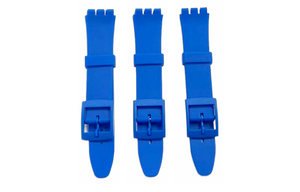 Swatch Replacement Plastic PVC Watch Band Flat without Pins 17mm