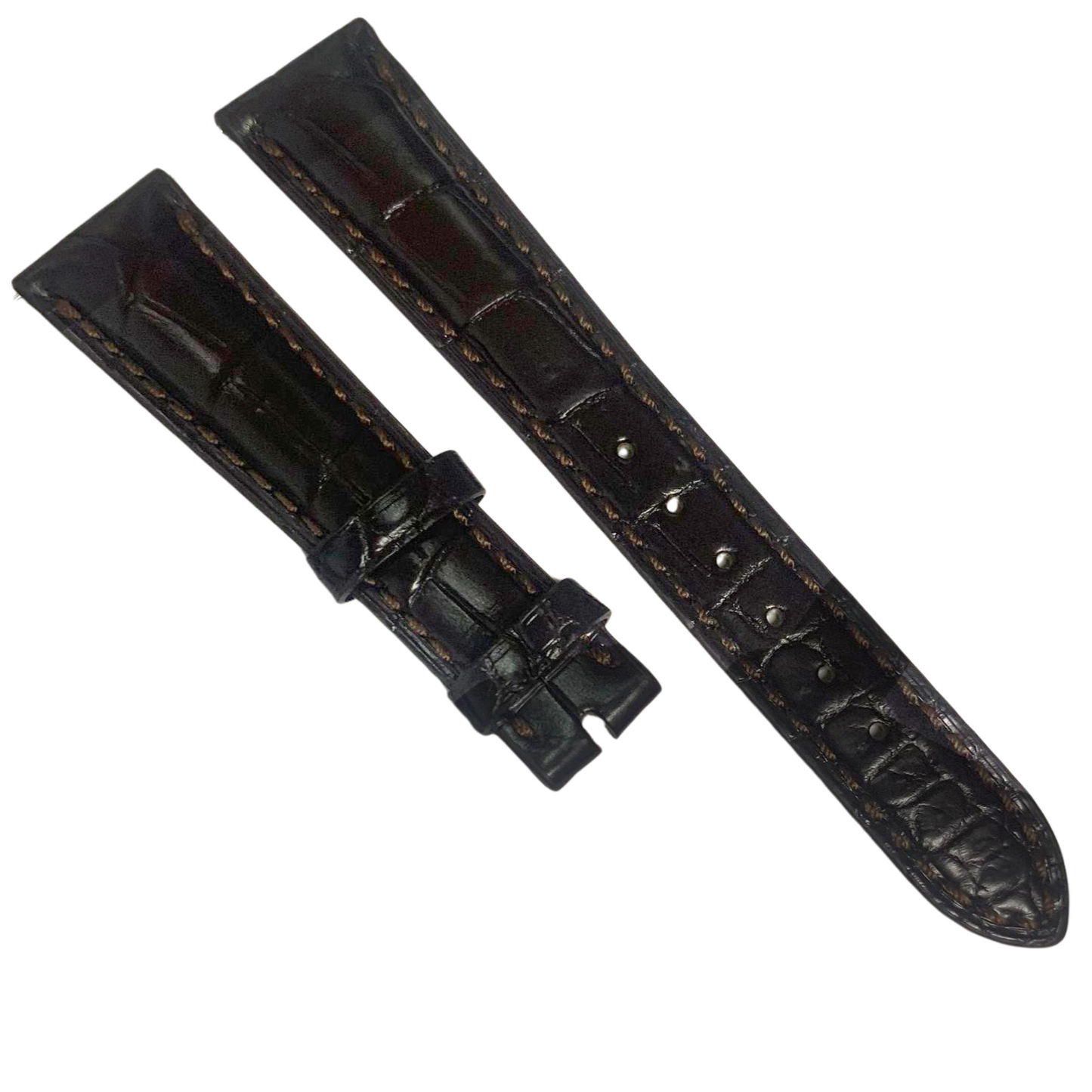 Genuine Patek Philippe Dark Brown Leather Watch Band - 20mm x 17mm | OEM Quality
