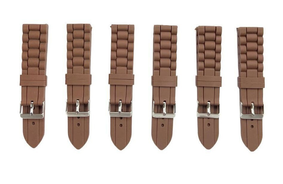 Premium Quality Soft Silicone Rubber Textured Sport Watch Band 18mm & 22mm