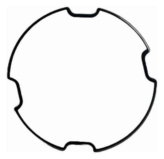 Mineral Crystal Diesel Round Flat w/4 cut out Round Black Trim (52.5×1.80)mm