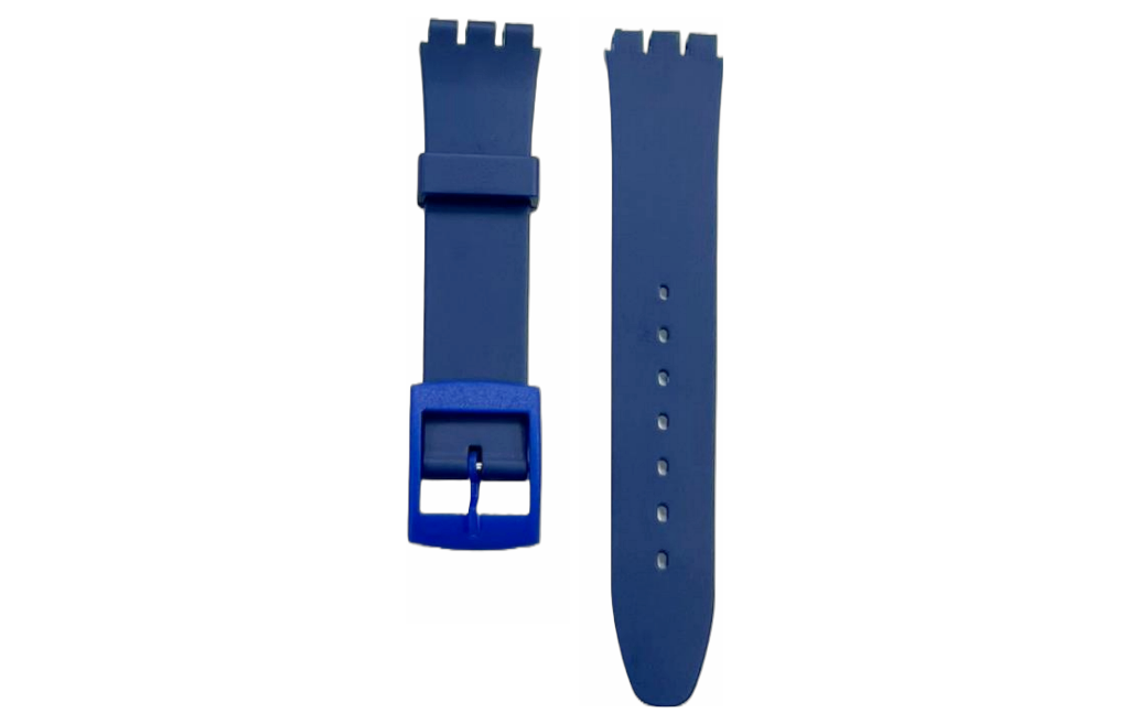 Swatch Replacement Plastic PVC Watch Band Flat without Pins 17mm & 12mmn