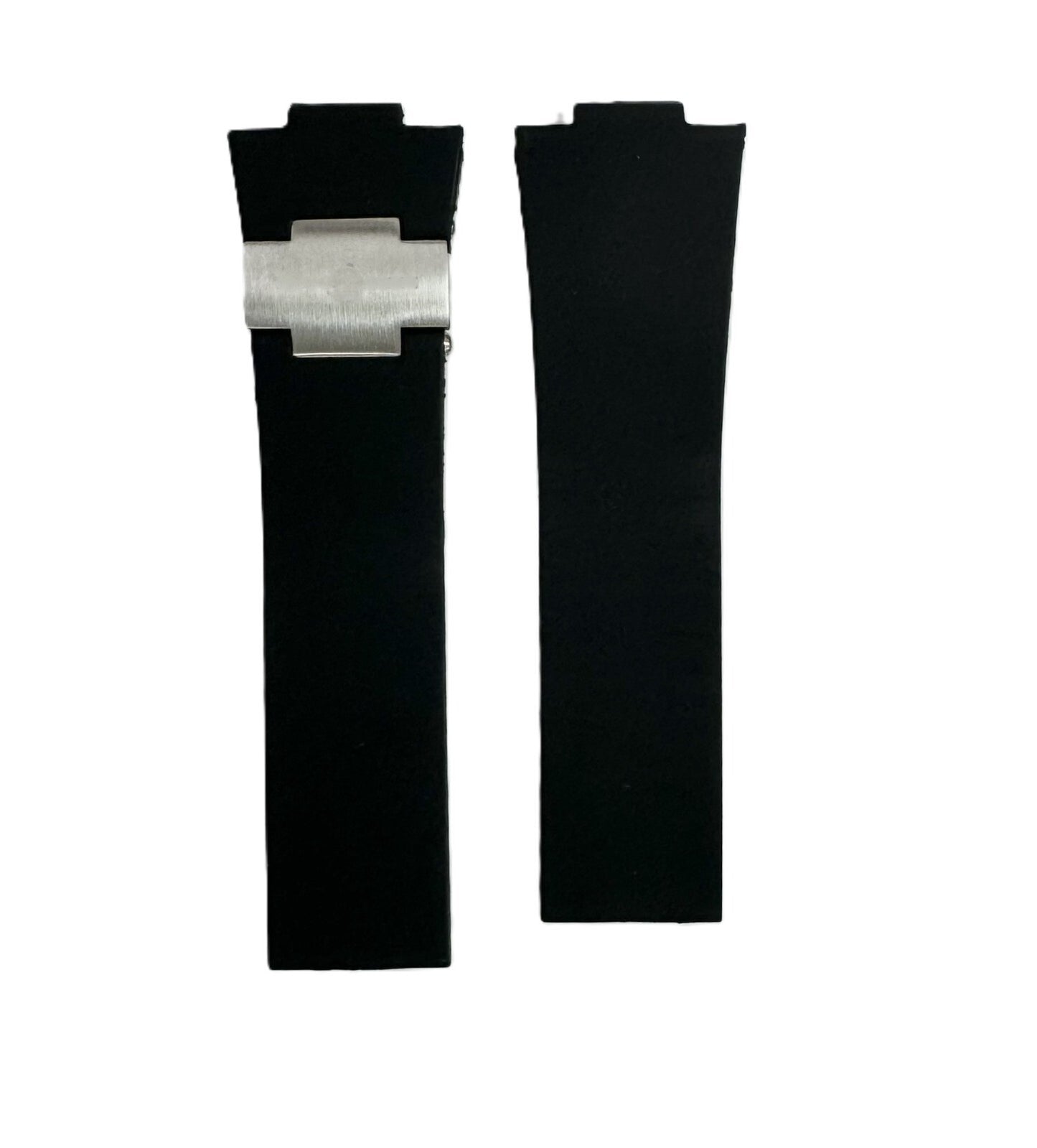 12x25x20 mm Black Replacement Rubber Watch Band for ULYSSE NARDIN with metal pcs