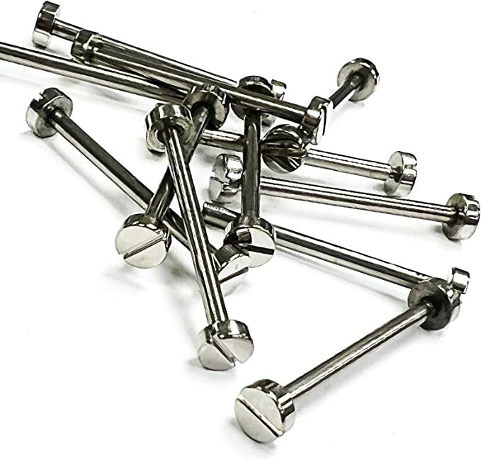 Watch Screw Lugs (Pins) Size (12mm to 40 mm) Thick 1.5mm for Steel/Leather Bands