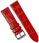 New Watch Band Red Genuine Leather Alligator Grain (Flat, Short) 18x16MM