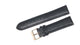 18 MM Plain Padded Black Leather Watch Band for Men and Women Watches