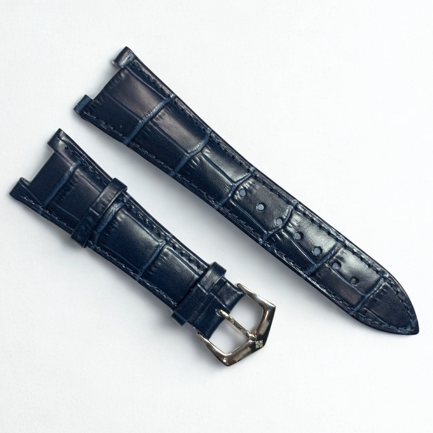 Padded Leather Watch Band – For Patek Phillipe w/ 25mm Band Width, 13mm Notch