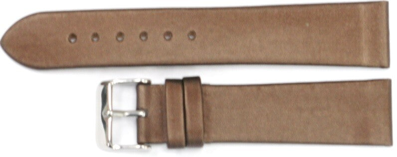 Watch Band Brown Genuine Leather (Flat) 20MM  Satin Finishing
