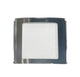Sapphire Crystal Rado Double Dome Cut Corners Silver Border (28.2×24.5)mm