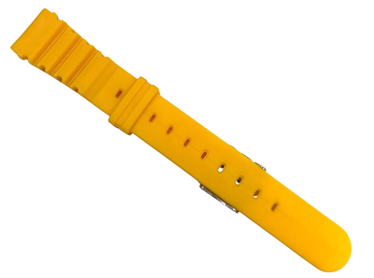 Lot Of 10,18MM PVC Plastic yellow Watch Band Replacement for CASIO & Others