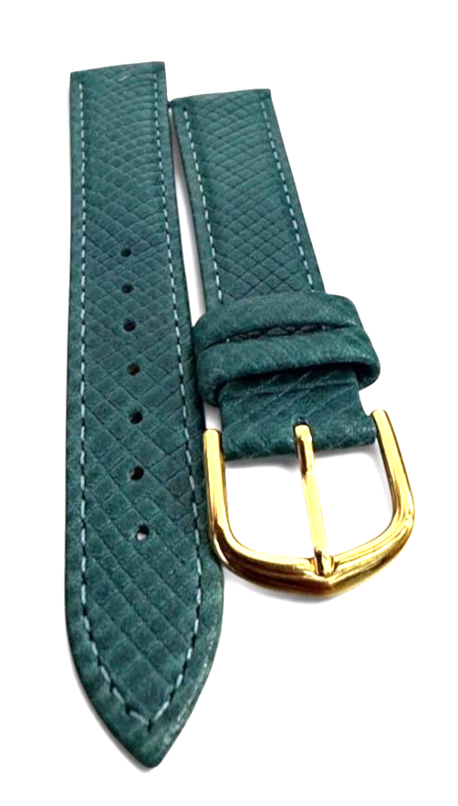 Green Color w/stich padded Band Genuine Leather 18mm