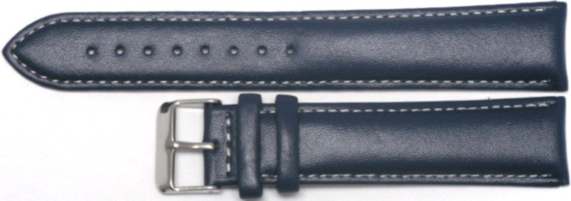 UNIVERSL WATCH BAND DARK BLUE GENUINE LEATHER PADDED  22MM XXL BEST Quality