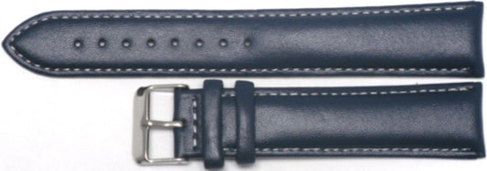 UNIVERSL WATCH BAND DARK BLUE GENUINE LEATHER PADDED  22MM XXL BEST Quality