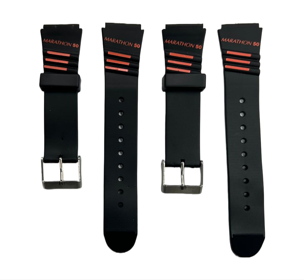 Water Resistant PVC Sport Watch Band Strap 19mm Fits Timex, Casio and others