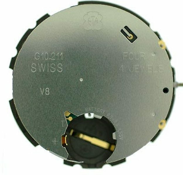 Watch Movement ETA G10.211/212 Quartz Movement Date At 3:00 Overall Height 7.4mm