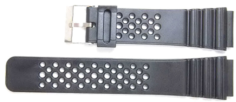 Watch Band 20MM PVC Plastic Black  fit Casio, Timex and Other Watches 1105