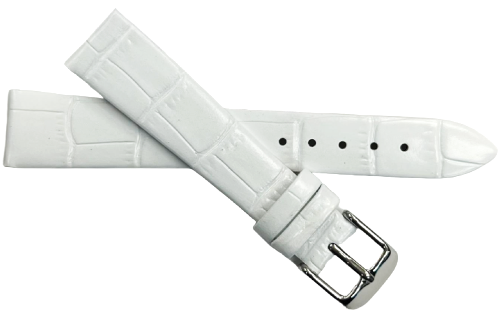 Multi-Color Leather Watch Band Size (20✖18)mm Flat Unstitched Alligator Grain