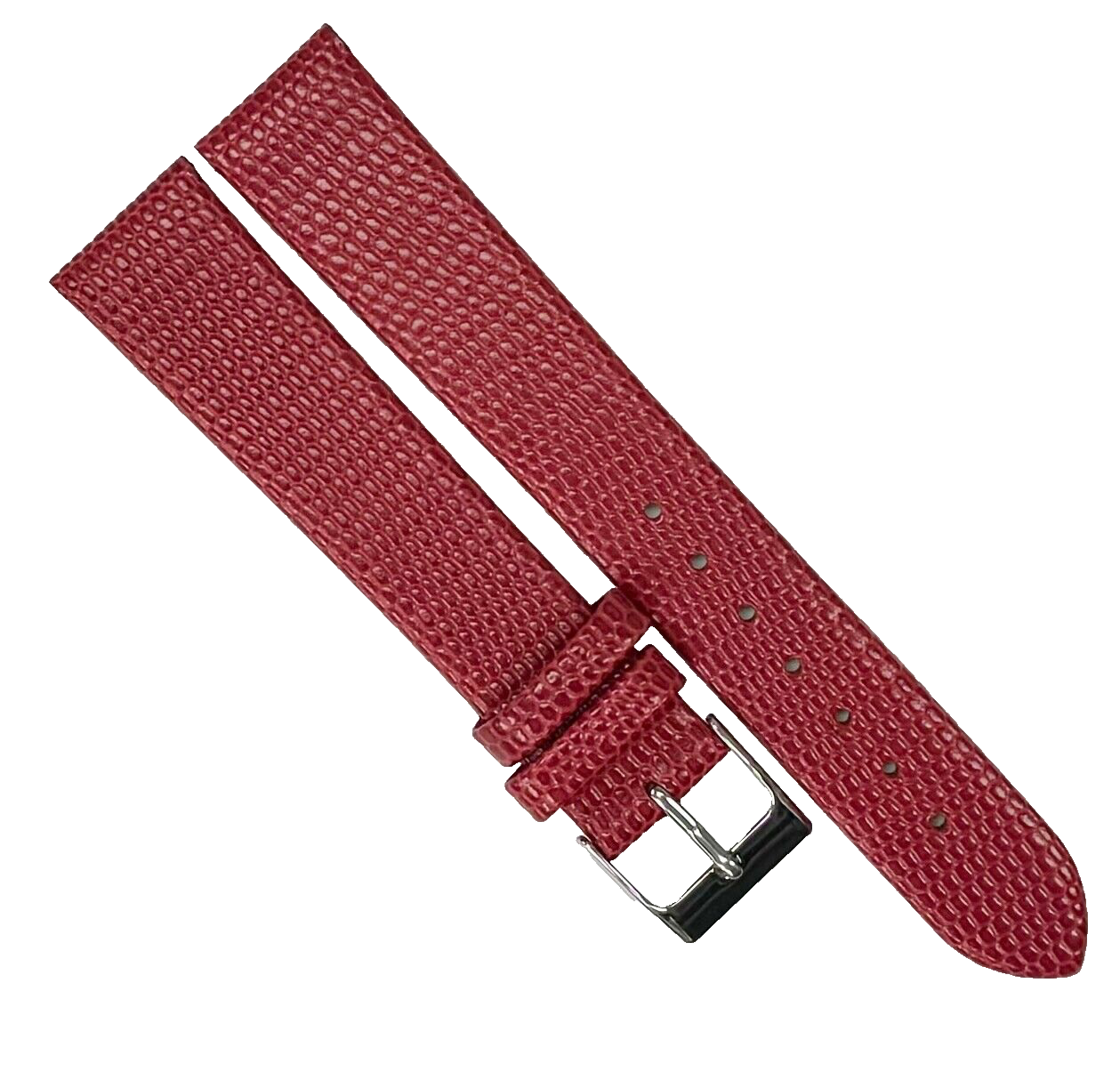 Watch Band Genuine Leather RED Lizard Grain Flat 20MM Top Quality