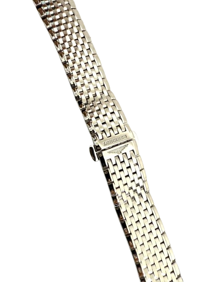 18mm Silver Stainless Steel Watch Strap – Replacement Band for Longines Watches