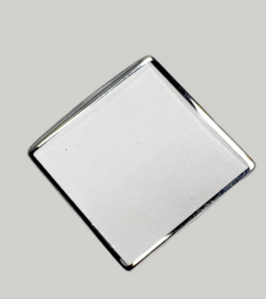 Mineral Crystal BULOVA Single Domed Silver Trim Square (23.0×23.0)mm Fit 96R000
