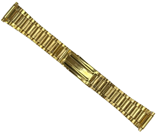 Lot Of 5 pcs 16-20MM Oyster Style Gold Tone Stainless Steel Watch Band