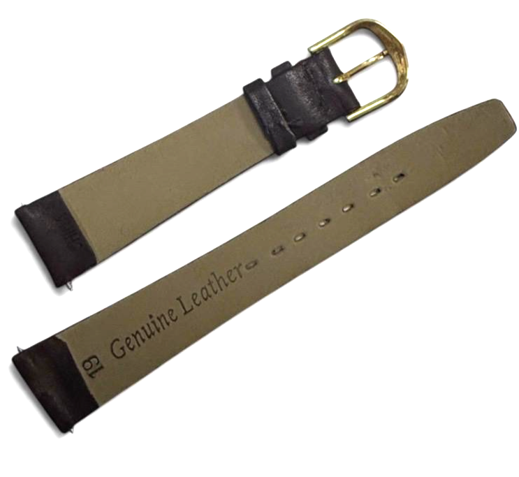 NEW Leather Strap Watch Band Brown color-19mm