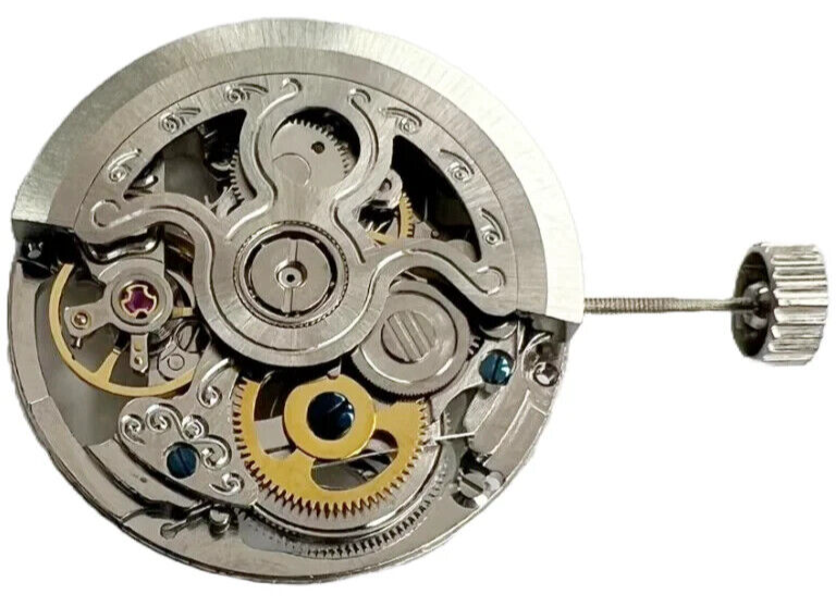 Automatic Skeleton Mechanical Watch Movement 2189S White, 3Hands