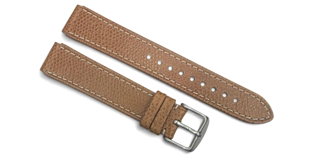 For EMPORIO ARMANI 16mm Watch Strap Band Buckle Clasp BROWN Genuine Leather