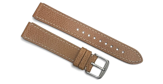 For EMPORIO ARMANI 16mm Watch Strap Band Buckle Clasp BROWN Genuine Leather