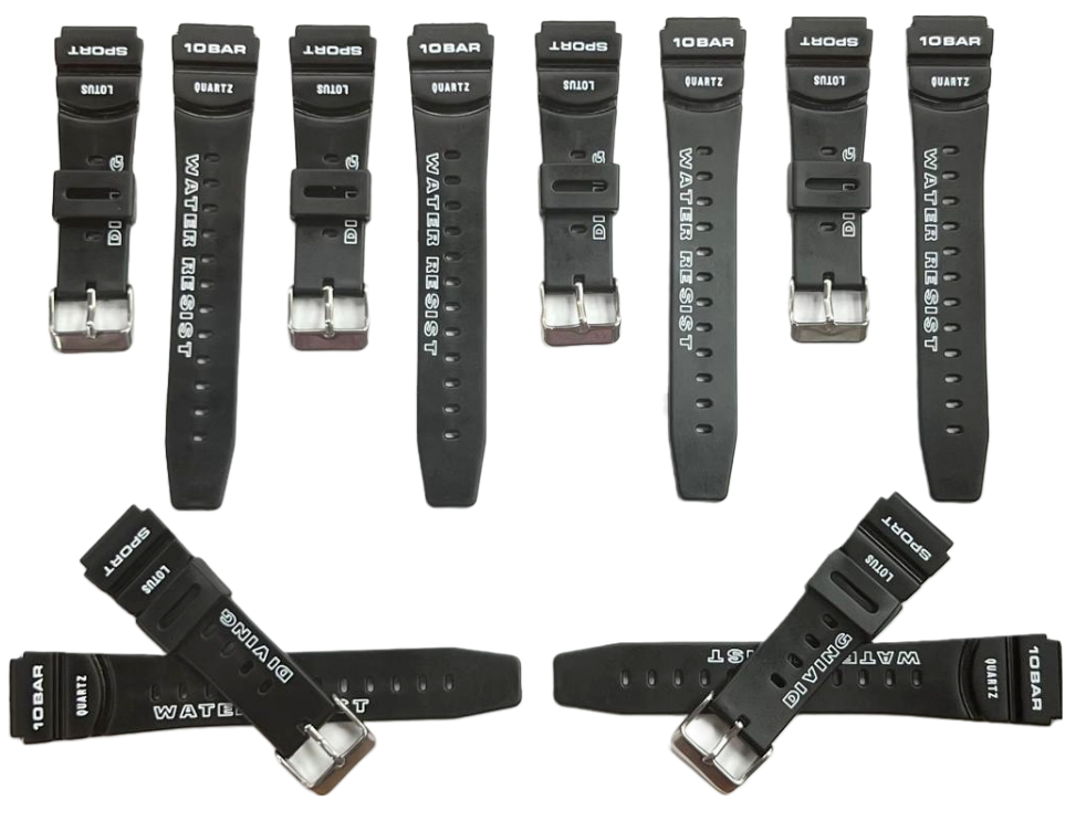 Water Resist Diving Sport PVC Watch Band 20mm Fits Timex Casio and Others